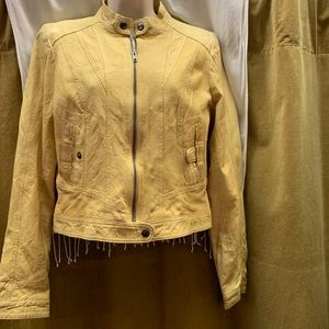 Womens real leather jacket